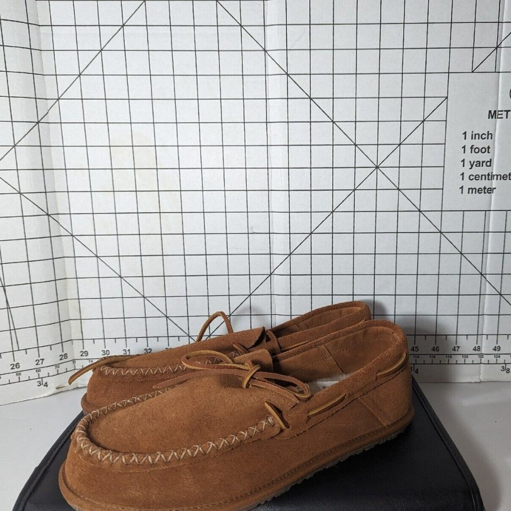 NEW- Size 8 Mens Manitobah Mukluks Moccasin Cabin Loafer Fur Slip On Shoes Brown